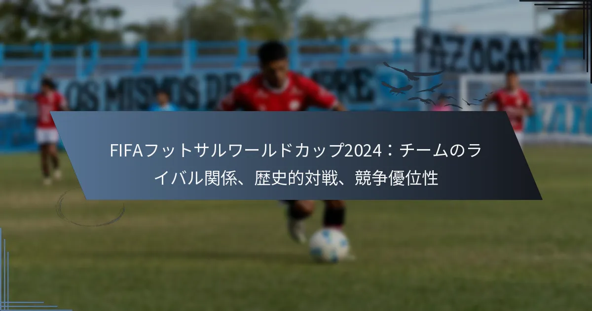 FIFAフットサルワールドカップ2024：チームのライバル関係、歴史的対戦、競争優位性