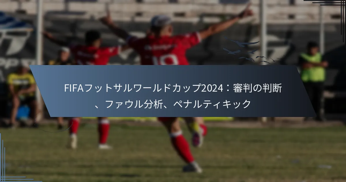 FIFAフットサルワールドカップ2024：審判の判断、ファウル分析、ペナルティキック