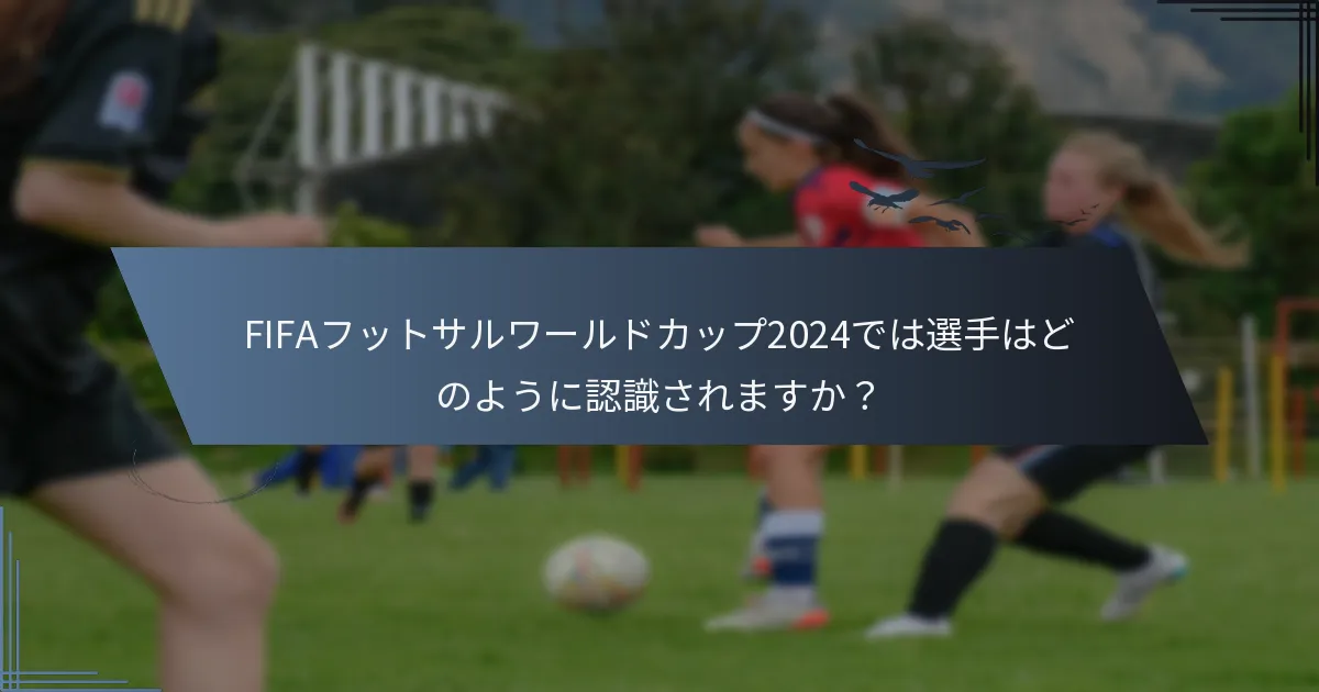 FIFAフットサルワールドカップ2024では選手はどのように認識されますか？
