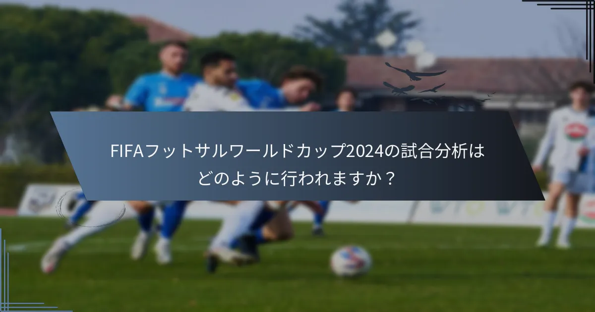 FIFAフットサルワールドカップ2024の試合分析はどのように行われますか？